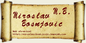 Miroslav Bošnjović vizit kartica